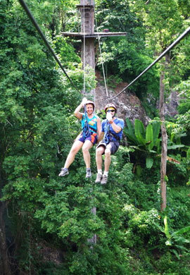 Ziplining
